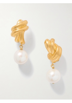 Completedworks - Recycled Gold Vermeil Pearl Earrings - One size