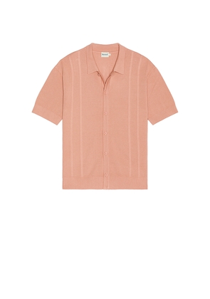 Bound Stanley Knit Waffle Shirt in Pink. Size L. Also in M.