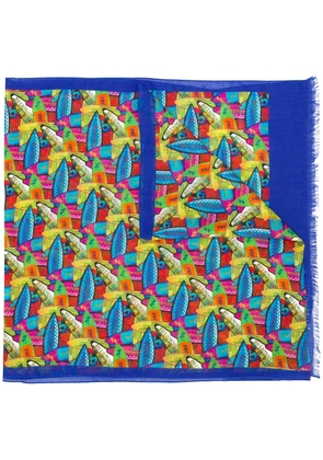 Billionaire surf board print scarf - Blue