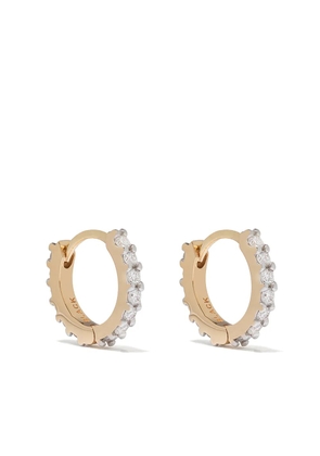 Maria Black 14kt yellow gold diamond Madame hoop earrings