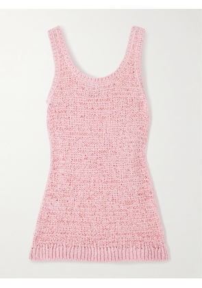 LIBEROWE - Open-knit Organic Cotton-blend Tank Top - Pink - x small,small,medium,large,x large