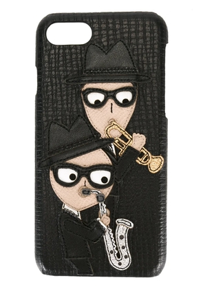 Dolce & Gabbana designer's patch iPhone 7 case - Black