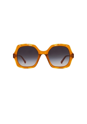 Chloe Square Sunglasses in Orange.