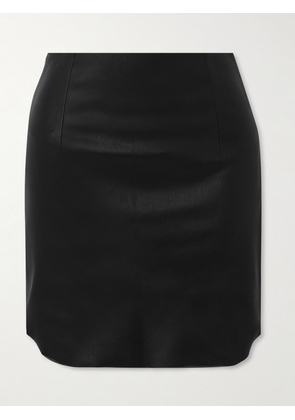 STOULS - Stretch-leather Mini Skirt - Black - xx small,x small,small,medium,large,x large