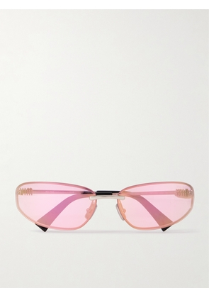 Miu Miu Eyewear - Rimless D-frame Silver-tone Sunglasses - One size