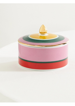 La DoubleJ - Gold-plated Porcelain Jar - Pink - One size