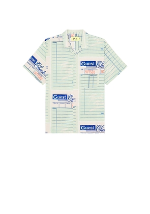 Duvin Design Bar Tab Button Up Shirt in Green. Size L. Also in M.