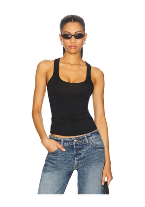EB Denim Lucy Racerback Tank in Black. Size L. Also in M, XL.