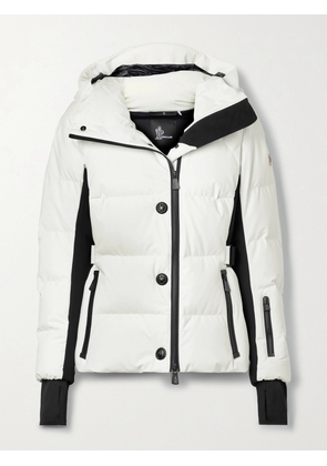 Moncler Grenoble - Guyane Hooded Jersey-trimmed Quilted Shell Down Jacket - White - 01,2,3,4,5