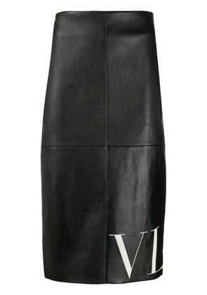 Valentino Garavani VLTN print pencil skirt - Black