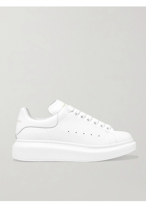 MCQUEEN - Leather Exaggerated-sole Sneakers - White - IT34,IT34.5,IT35,IT35.5,IT36,IT36.5,IT37,IT37.5,IT38,IT38.5,IT39,IT39.5,IT40,IT40.5,IT41,IT41.5,IT42