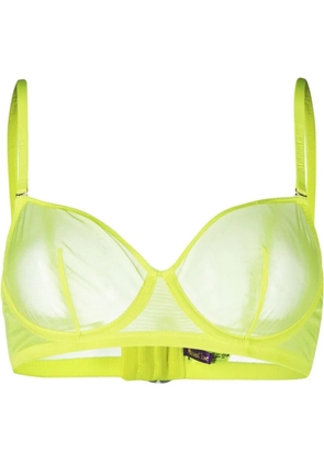 Maison Close Corps à Corps Neon sheer balconette bra - Yellow