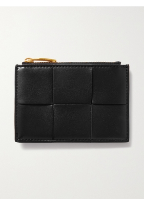 Bottega Veneta - Cassette Intrecciato Leather Cardholder - Black - One size