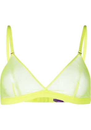 Maison Close Corps à Corps Neon triangle-cup bra - Yellow