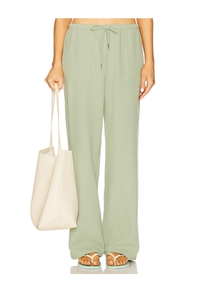 Bobi Wide Leg Pant in Sage. Size L. Also in M, S, XS.