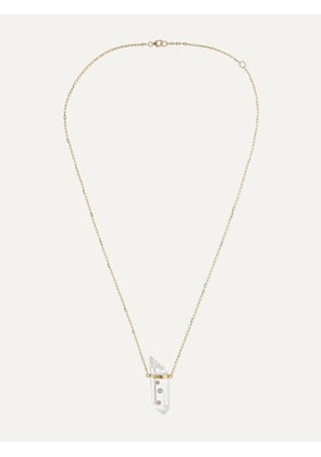 HARRIS ZHU - 14-karat Gold, Crystal Quartz And Diamond Necklace - One size