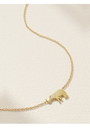 Jennifer Meyer - Mini Elephant 18-karat Gold Diamond Necklace - One size