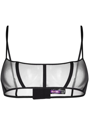 Maison Close sheer corset bra - Black