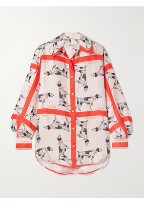 S.S. Daley - Pointer Printed Silk-twill Shirt - Ivory - x small,small,medium,large