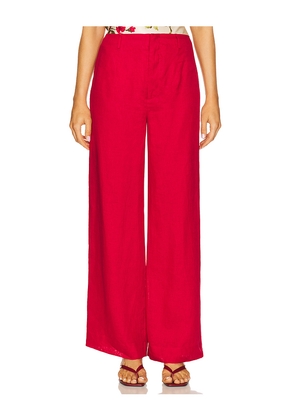 CAMI NYC Iracemi High Rise Pant in Red. Size 0. Also in 00, 2, 4, 10, 12.