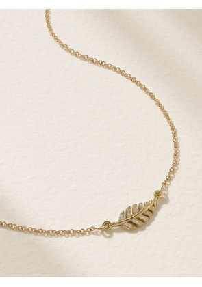 Jennifer Meyer - Mini Leaf 18-karat Gold Diamond Necklace - One size