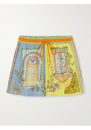 ALÉMAIS - + Nadia Hernández Monte Printed Linen Shorts - Multi - UK 4,UK 6,UK 8,UK 10,UK 12,UK 14,UK 16