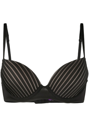 Maison Close striped push up bra - Black