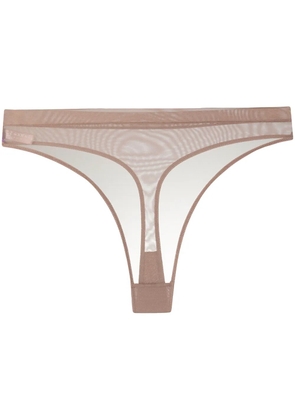 Maison Close Corps à Corps mesh thong - Neutrals