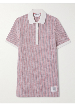Thom Browne - Appliquéd Striped Cotton-blend Tweed Mini Dress - Pink - IT36,IT38,IT40,IT42,IT44,IT46,IT48