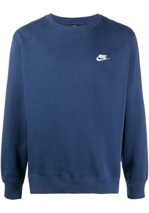Nike embroidered logo jumper - Blue