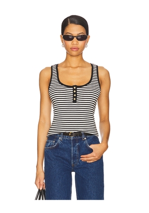 ANINE BING Alessia Tank in Black,White. Size L. Also in M.