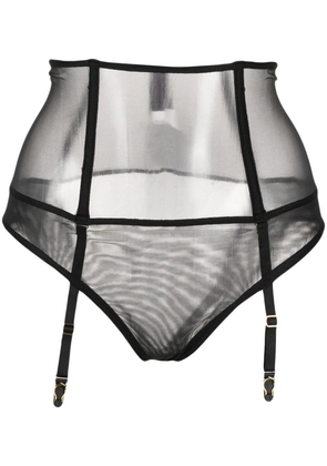 Maison Close high-waist garter thong - Black