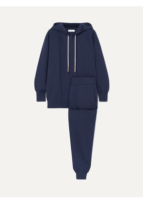 Olivia von Halle - Gia Paris Silk And Cashmere-blend Hoodie And Track Pants Set - Blue - x small,small,medium,large