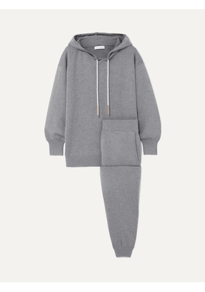Olivia von Halle - Gia London Silk And Cashmere-blend Hoodie And Track Pants Set - Gray - x small,small,medium,large