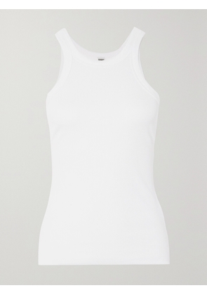 TOTEME - + Net Sustain Curved Ribbed Stretch Organic Cotton-jersey Tank - White - x small,small,medium,large,x large