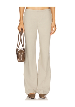 EAVES Colby Low Rise Trouser in Beige. Size L. Also in M, S, XL, XS.