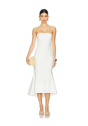 Camila Coelho Cari Midi Dress in Ivory. Size L. Also in M, S, XL, XS, XXS.
