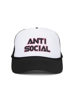 Anti Social Social Club Assc Racing Trucker Hat in Black.