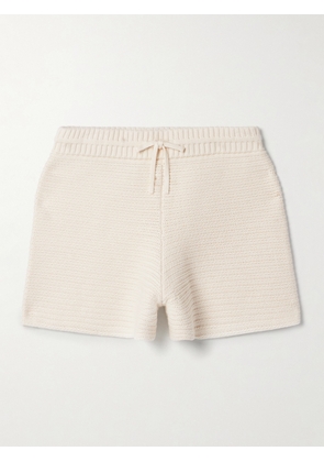 La Ligne - Jane Crocheted Cotton-blend Shorts - Cream - xx small,x small,small,medium,large,x large