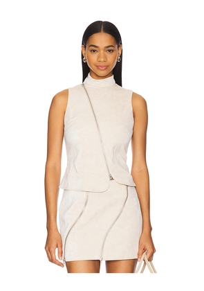 BY.DYLN Domenica Vest in Ivory. Size L. Also in S.