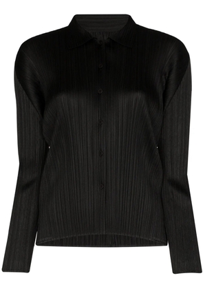 Pleats Please Issey Miyake plissé shirt - Black