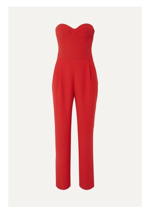 RASARIO - Strapless Crepe Jumpsuit - Red - FR 34,FR 36,FR 38,FR 40,FR 42,FR 44