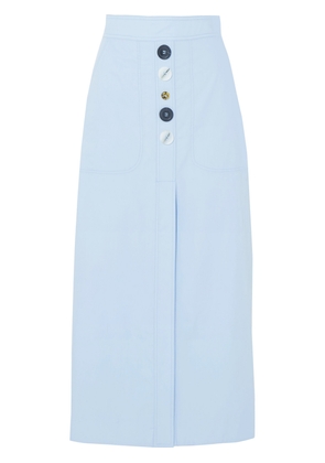 ELLERY - Future Legend Cotton-poplin Midi Skirt - Blue - UK 6