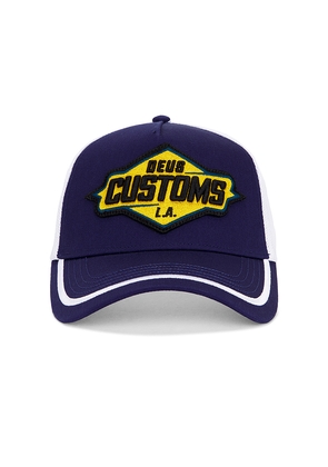 Deus Ex Machina Bills Trucker Hat in Blue.