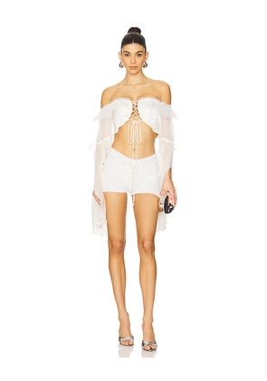 AMOR MIA Rococo Top in White. Size L. Also in M, S, XS.