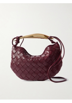 Bottega Veneta - Sardine Baby Intrecciato Leather Shoulder Bag - Burgundy - One size