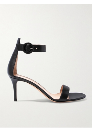 Gianvito Rossi - Portofino 70 Leather Sandals - Black - IT34,IT34.5,IT35,IT35.5,IT36,IT36.5,IT37,IT37.5,IT38,IT38.5,IT39,IT39.5,IT40,IT40.5,IT41,IT41.5,IT42