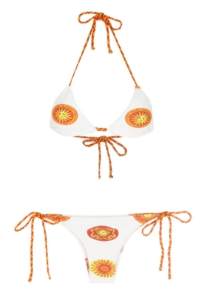 Amir Slama print Sol bikini set - White