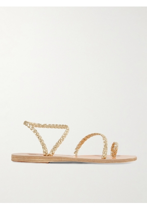 Ancient Greek Sandals - Eleftheria Braided Metallic Leather Sandals - Gold - IT35,IT36,IT37,IT38,IT39,IT40,IT41,IT42