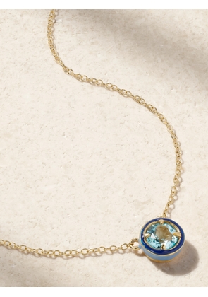 Alison Lou - 14-karat Gold, Topaz And Enamel Necklace - One size